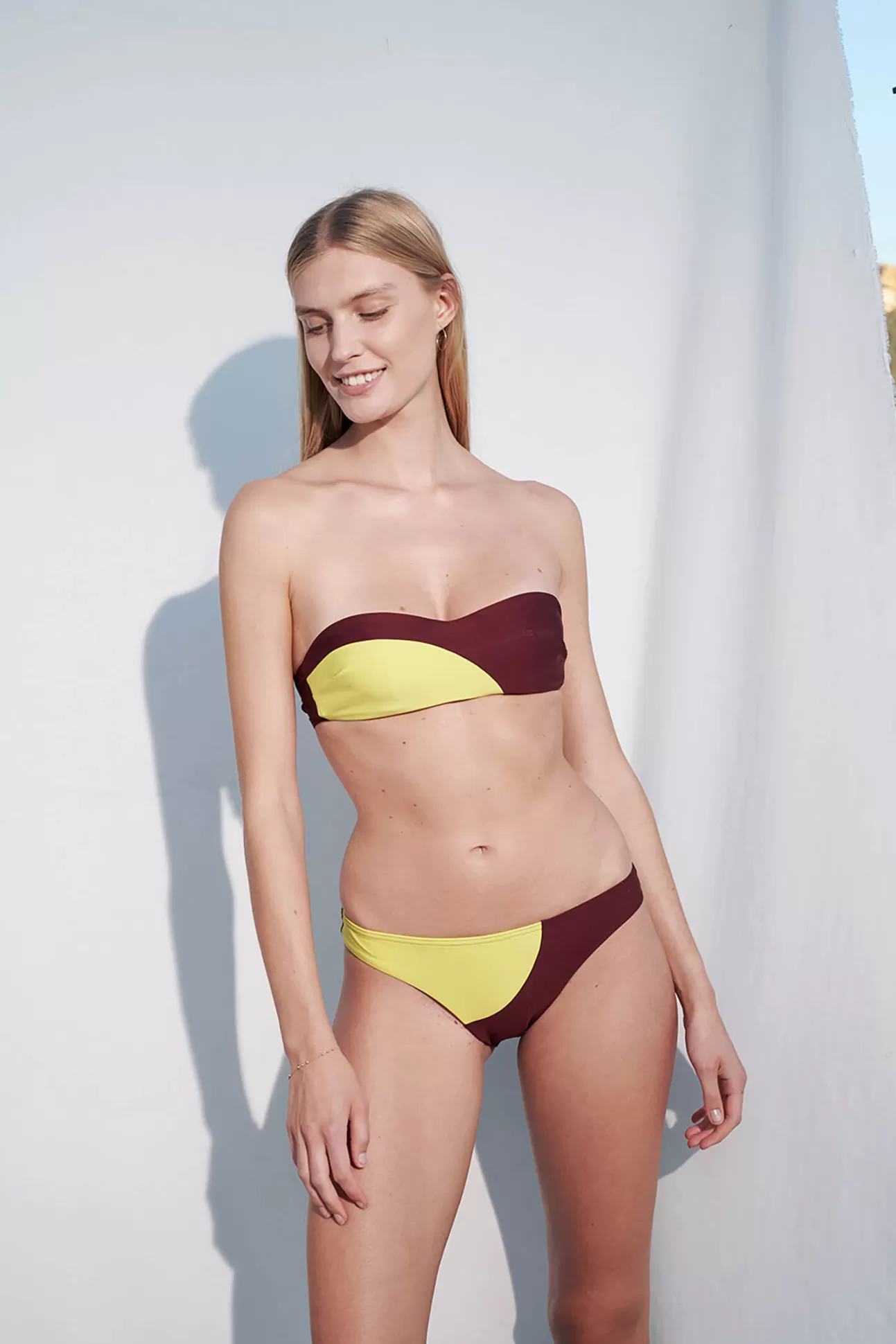 Maison Lejaby Culotte*Bikini Jaune Et Marron Berry Round