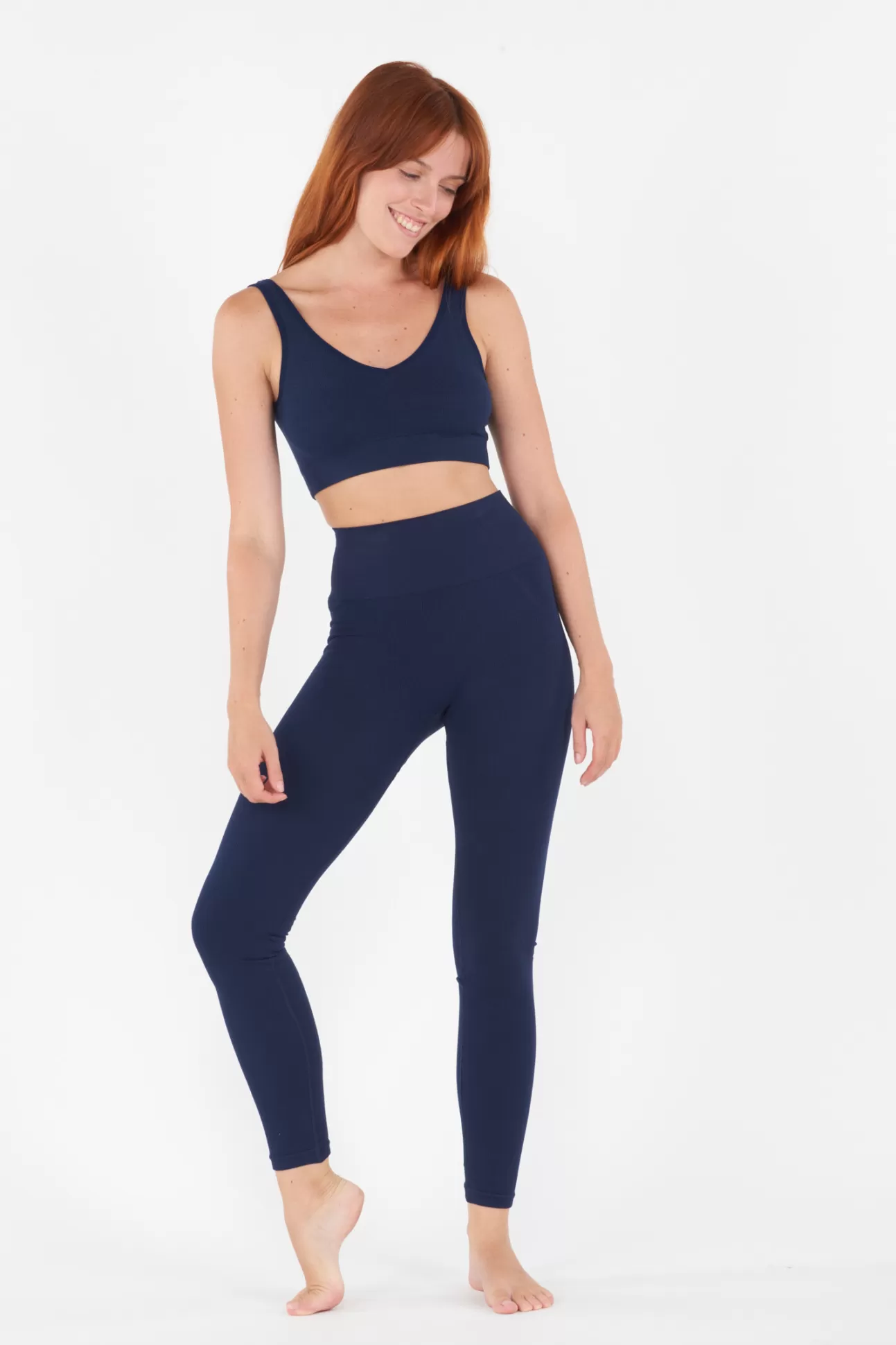Maison Lejaby Seamless Softy*Brassière Sans Armature Décolleté V Bleu Fonc Issue De Fibres V G Tales Outremer