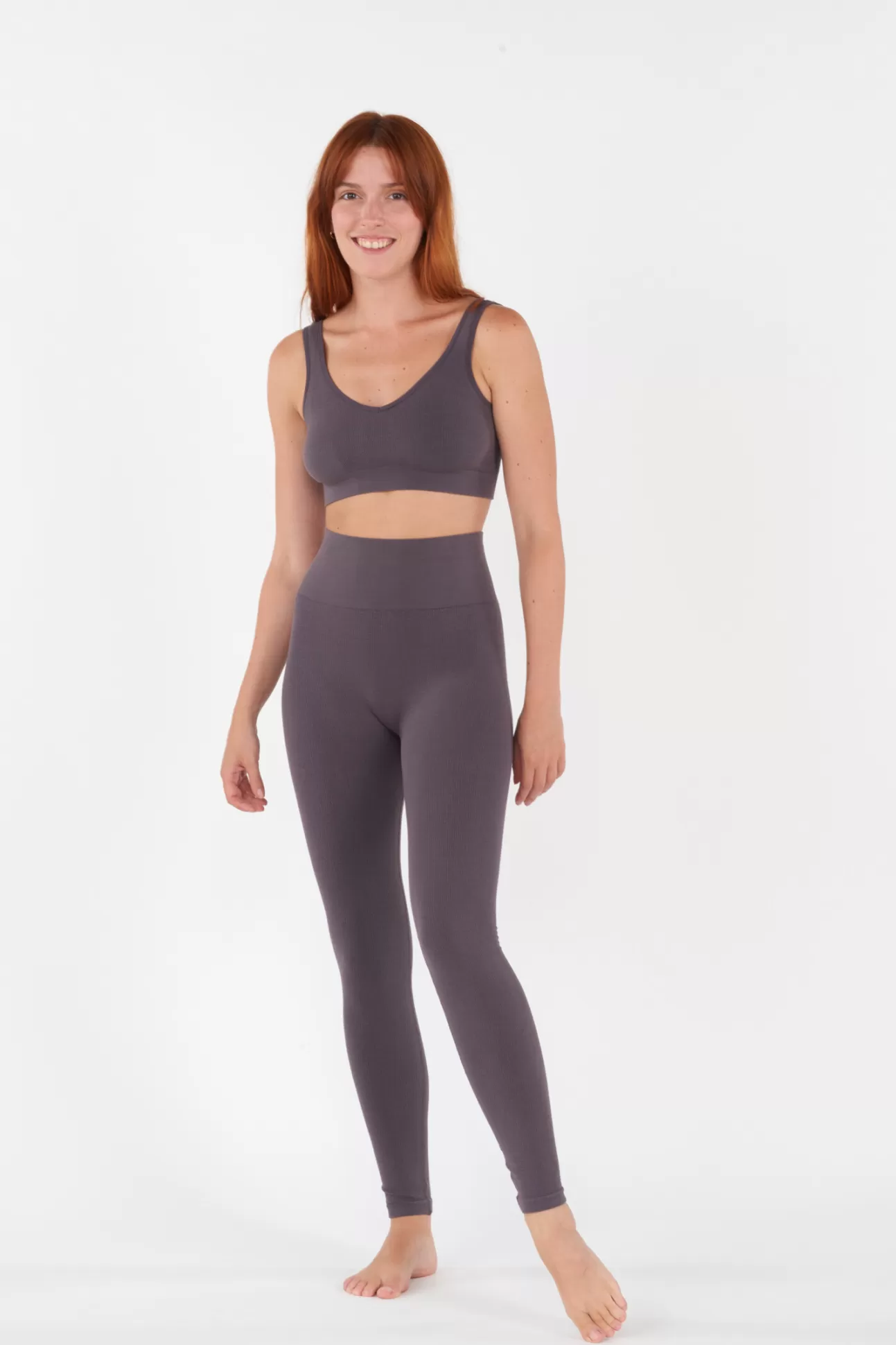 Maison Lejaby Seamless Softy*Brassière Sans Armature Décolleté V Gris Fonc Issue De Fibres V G Tales Basaltique