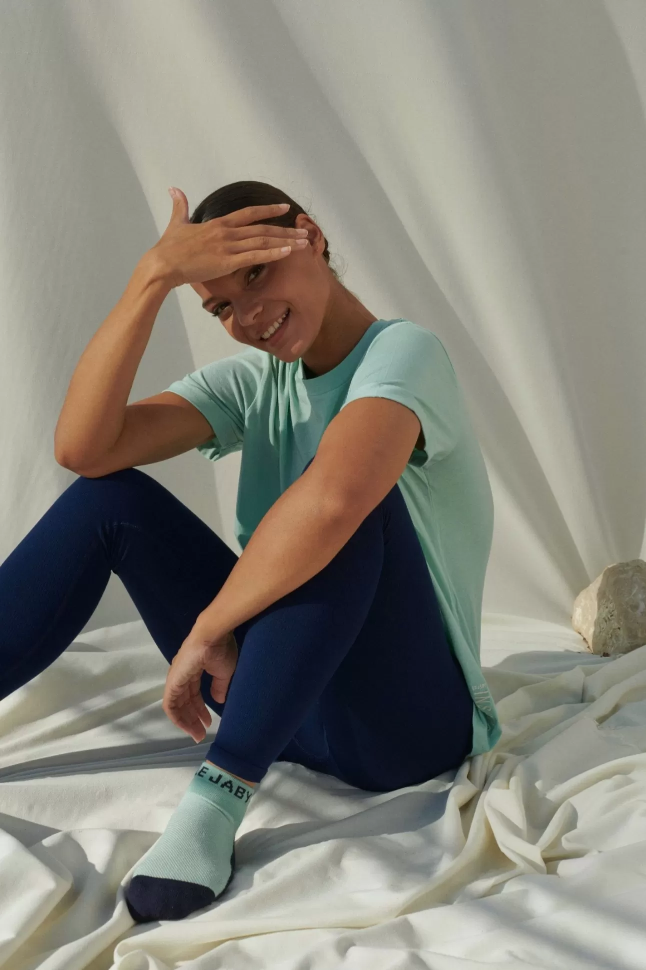 Maison Lejaby Culottes De Sport Et Chaussettes*Chaussettes Vert Clair En Coton Biologique Celadon