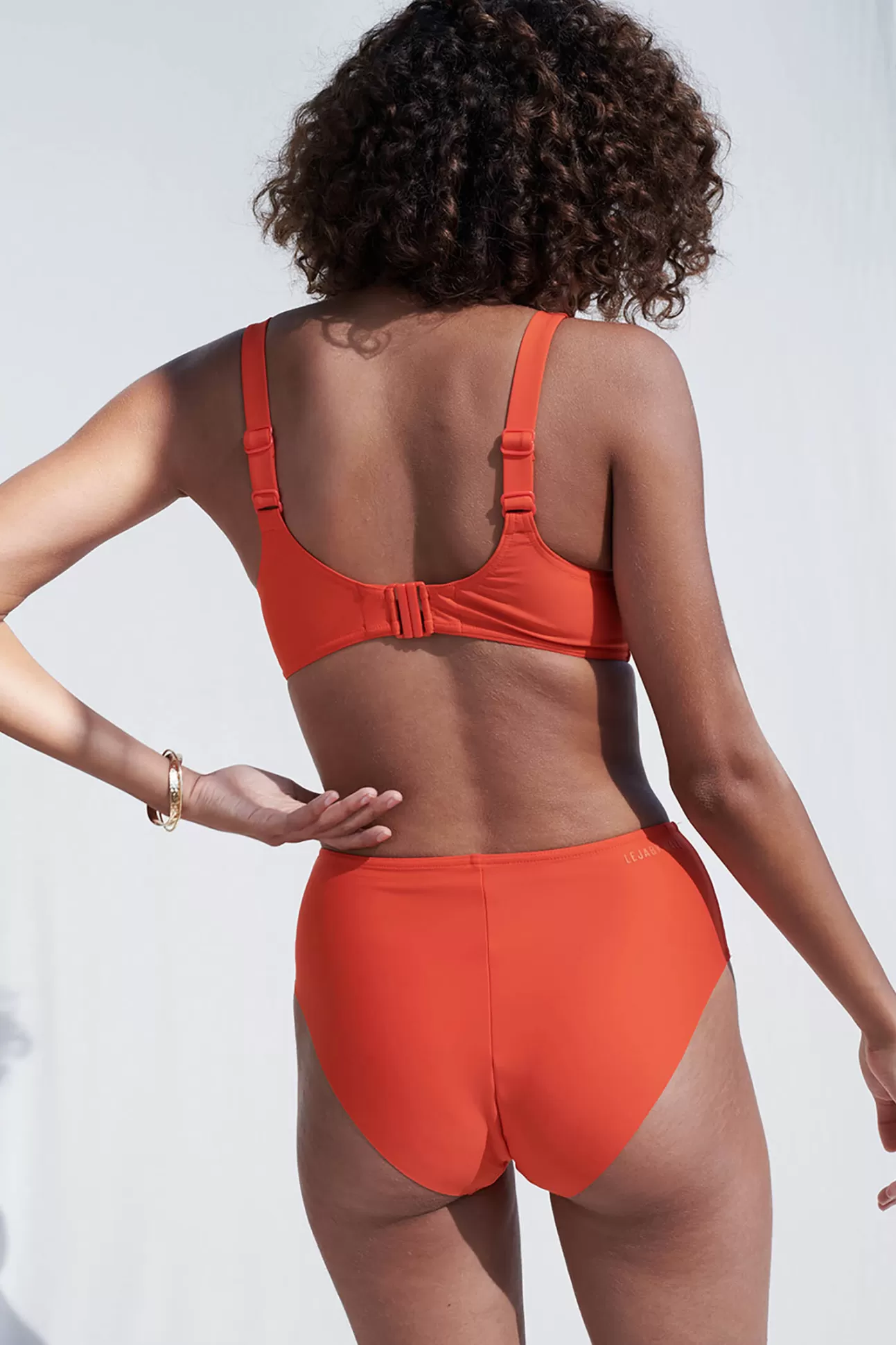 Maison Lejaby Nouvelle Vague*Culotte De Bain Taille Haute Orange Vitality