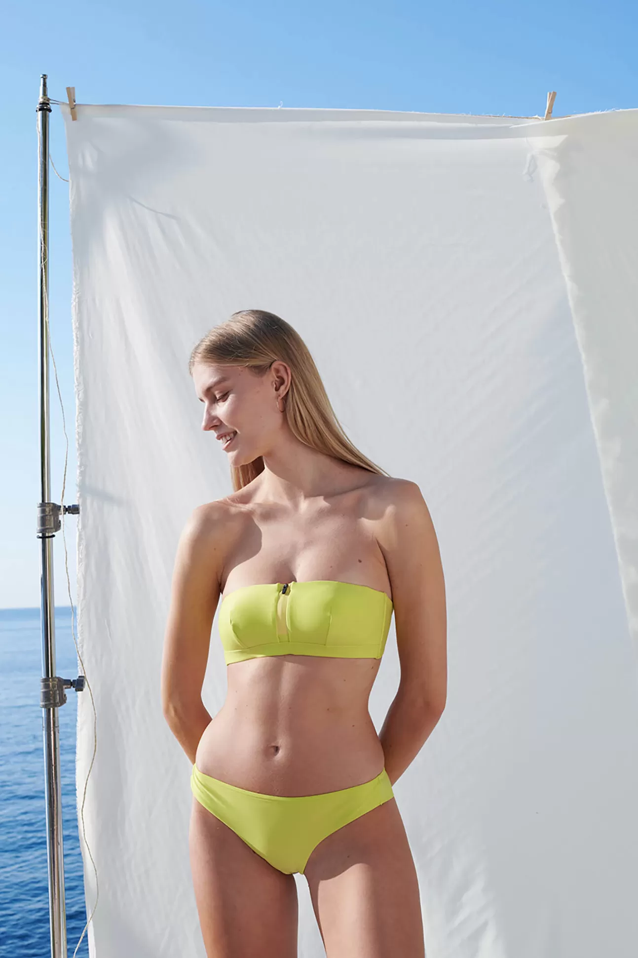 Maison Lejaby Bandeau*Haut De Maillot Bandeau Jaune Limonata