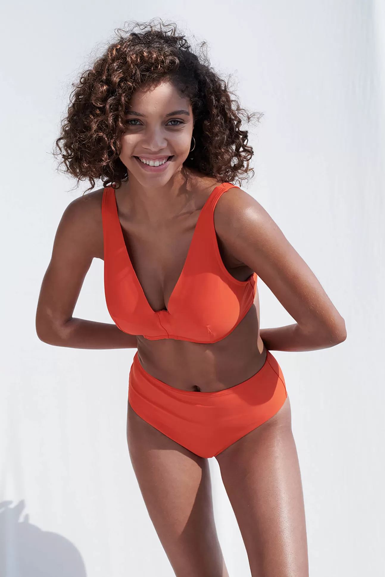 Maison Lejaby Bonnets E, F, G*Haut De Maillot Triangle Armatur Orange Vitality