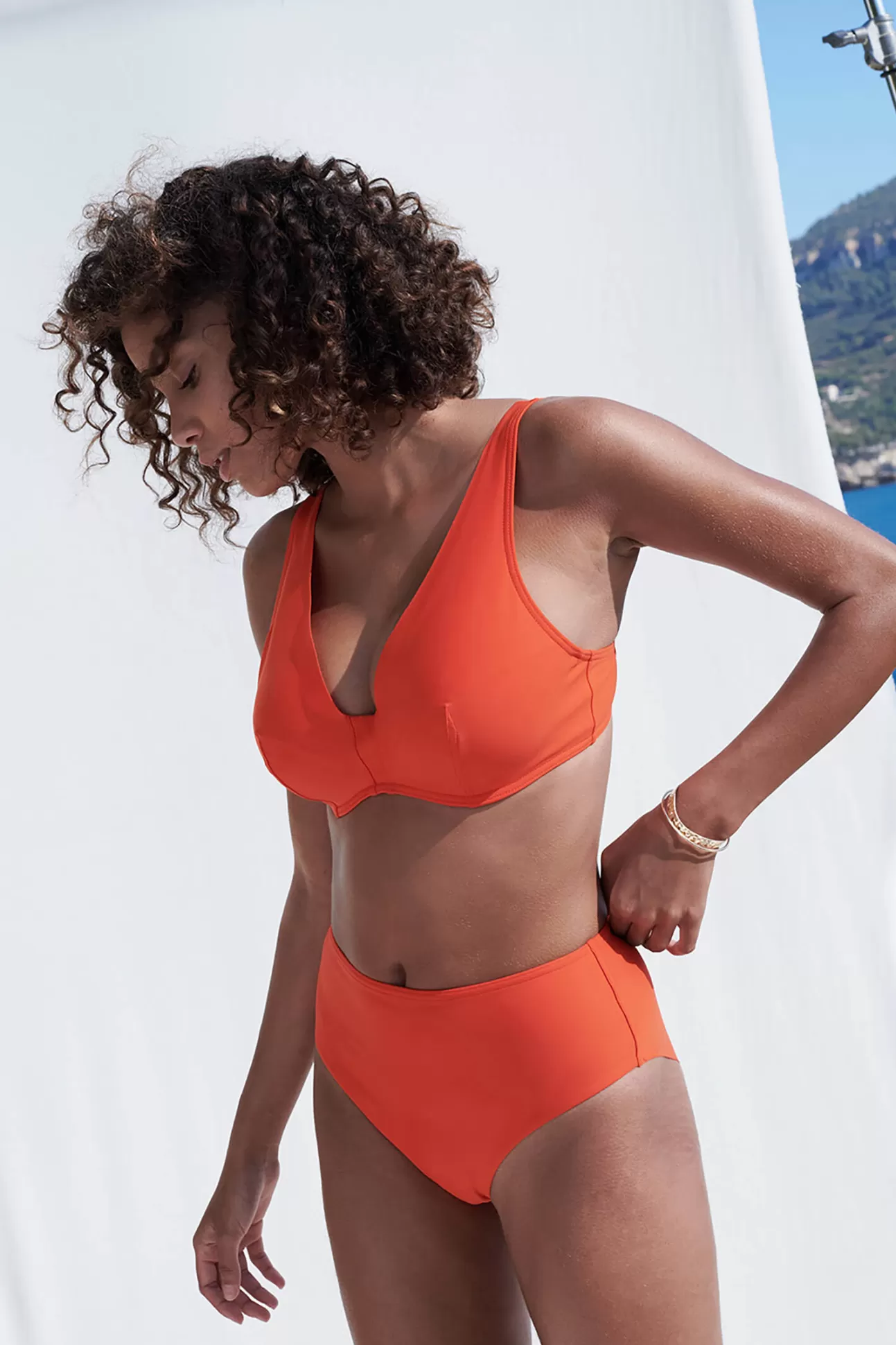 Maison Lejaby Nouvelle Vague*Haut De Maillot Triangle Armatur Orange Vitality