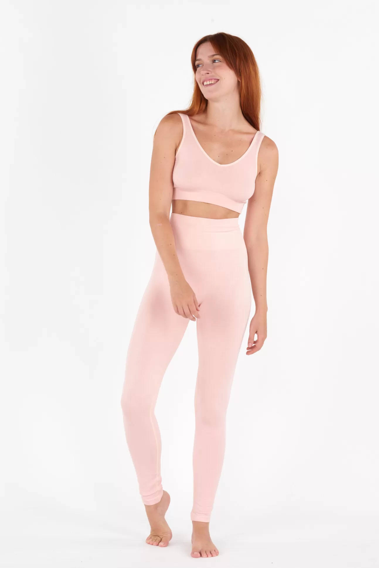 Maison Lejaby Seamless Softy*Legging Rose Clair Issu De Fibres V G Tales Abricot