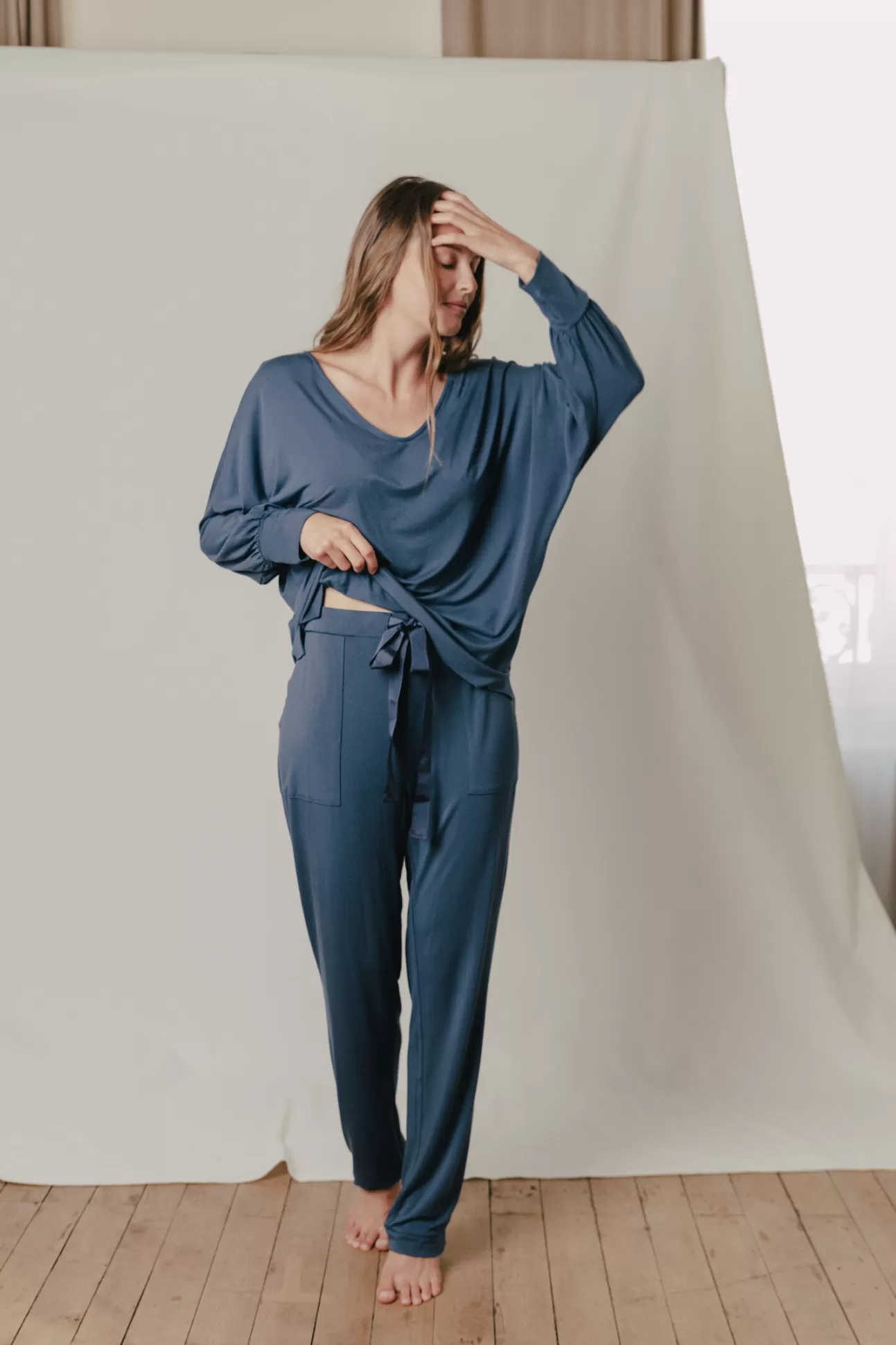 Maison Lejaby Pyjama*Pantalon Bleu Issu De Fibres V G Tales Bleu Stone