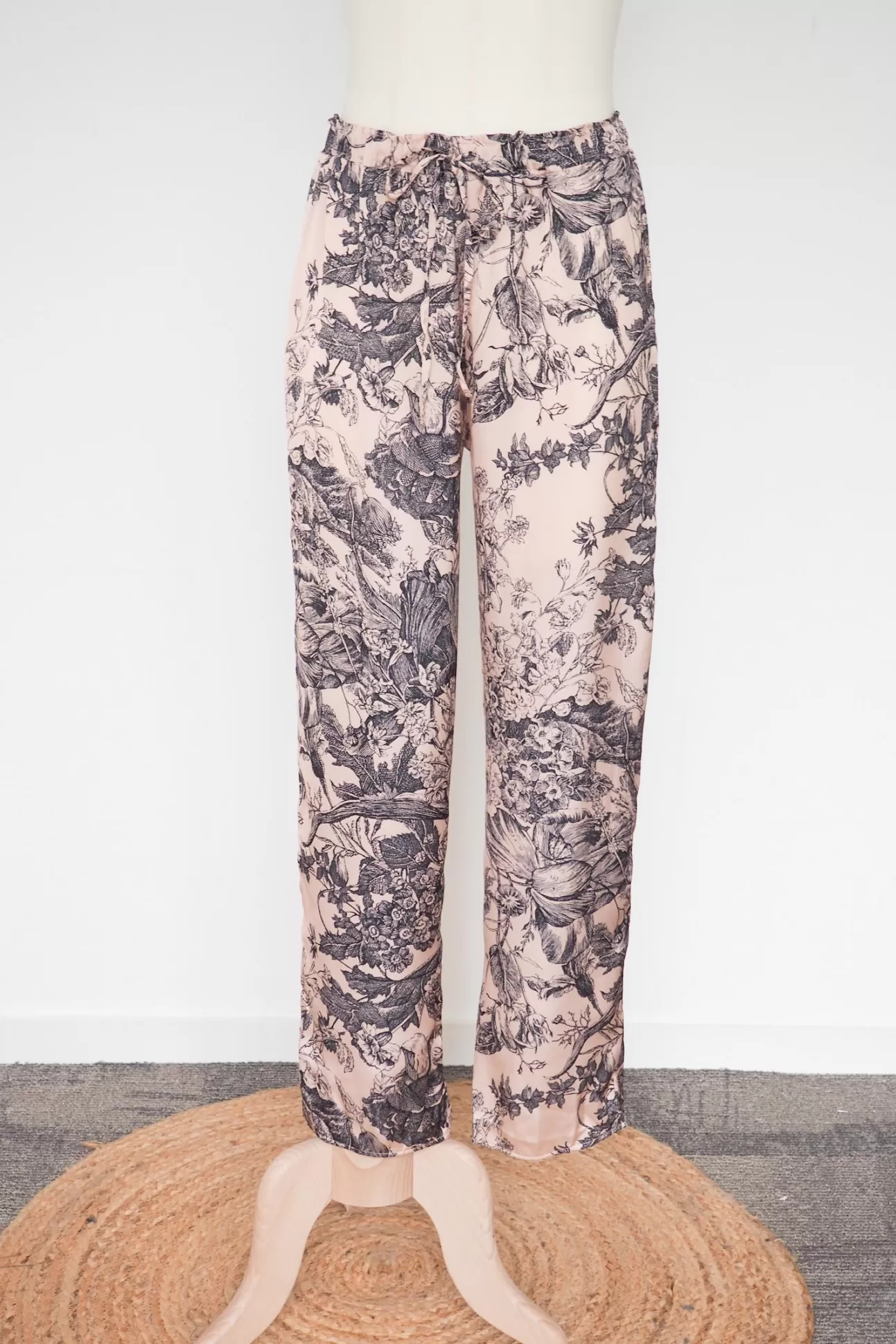 Maison Lejaby Pyjama*Pantalon Imprim Floral Rose Gravure Quartz