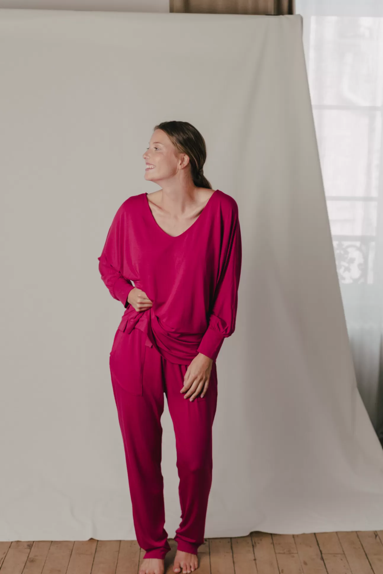 Maison Lejaby Pyjama*Pantalon Violet Issu De Fibres V G Tales Orchidee