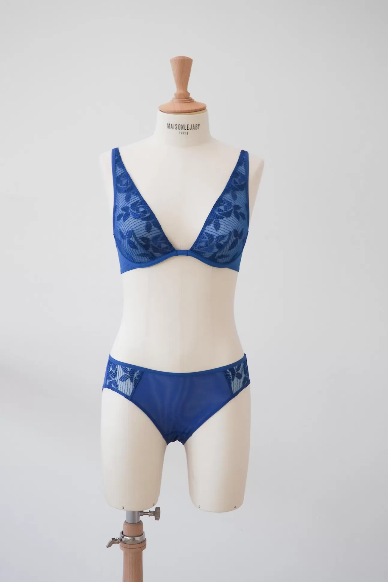 Maison Lejaby Culotte*Petite Culotte Brod E Bleue Bleu Nomade