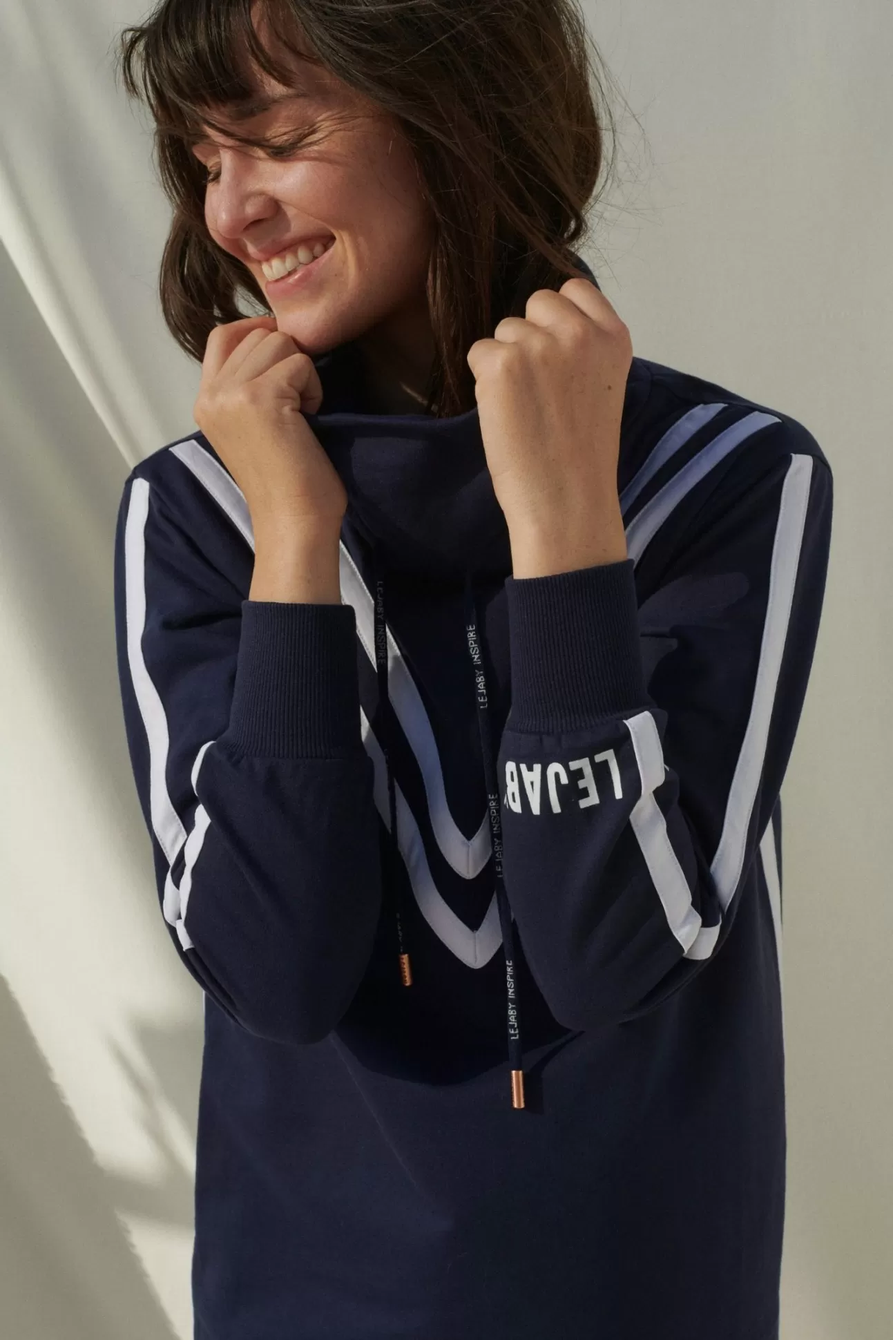 Maison Lejaby Sporty Chic*Robe Sweat Bleue Issue De Fibres V G Tales Outremer