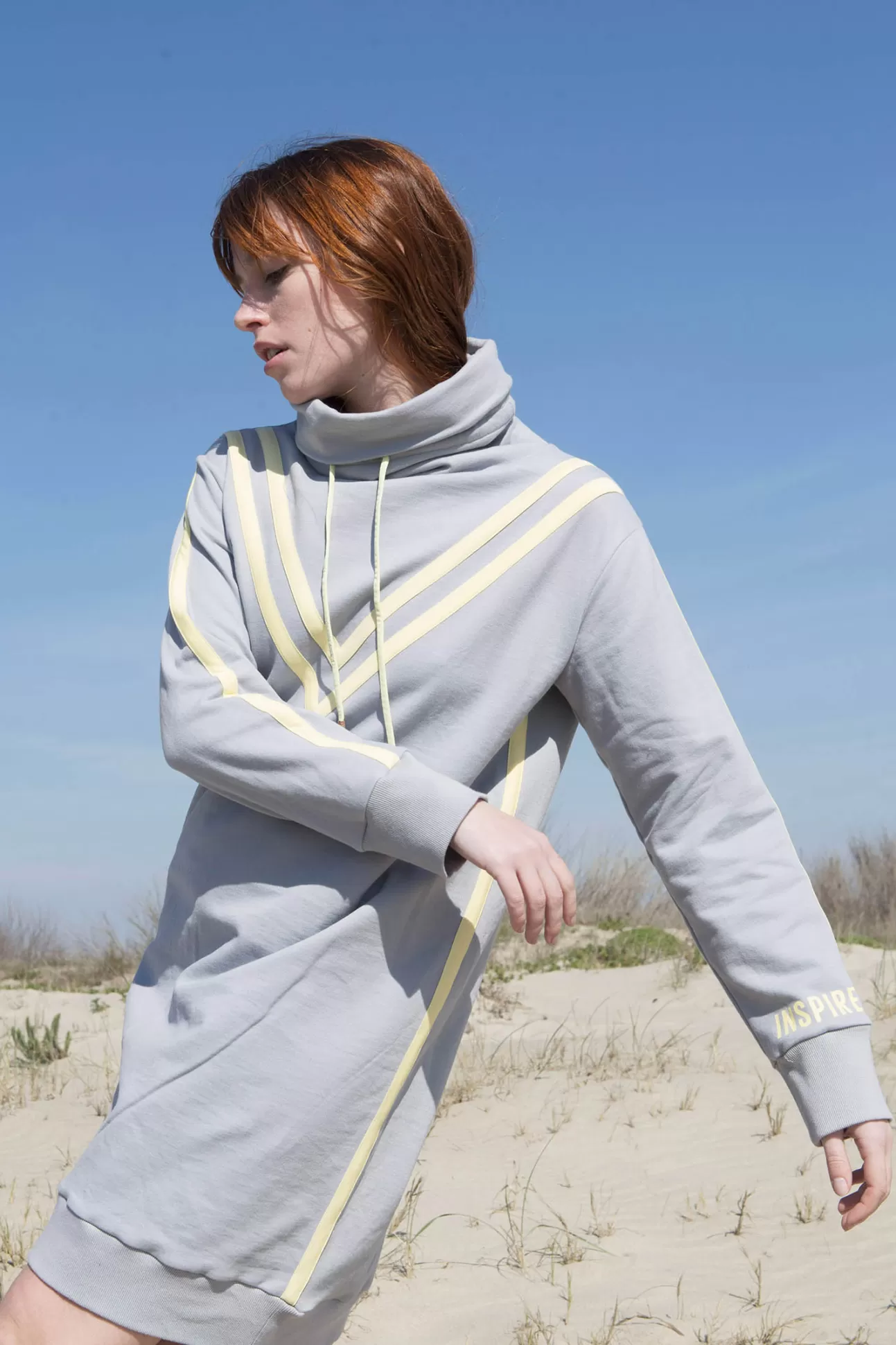 Maison Lejaby Robes T-Shirt Et Robes Pull*Robe Sweat Grise Clair Issue De Fibres V G Tales Galusha