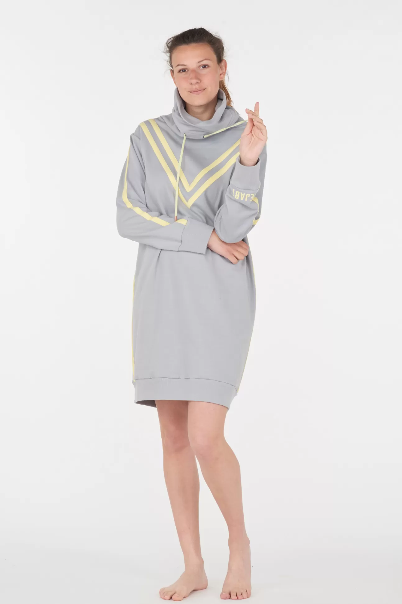 Maison Lejaby Robes T-Shirt Et Robes Pull*Robe Sweat Grise Clair Issue De Fibres V G Tales Galusha