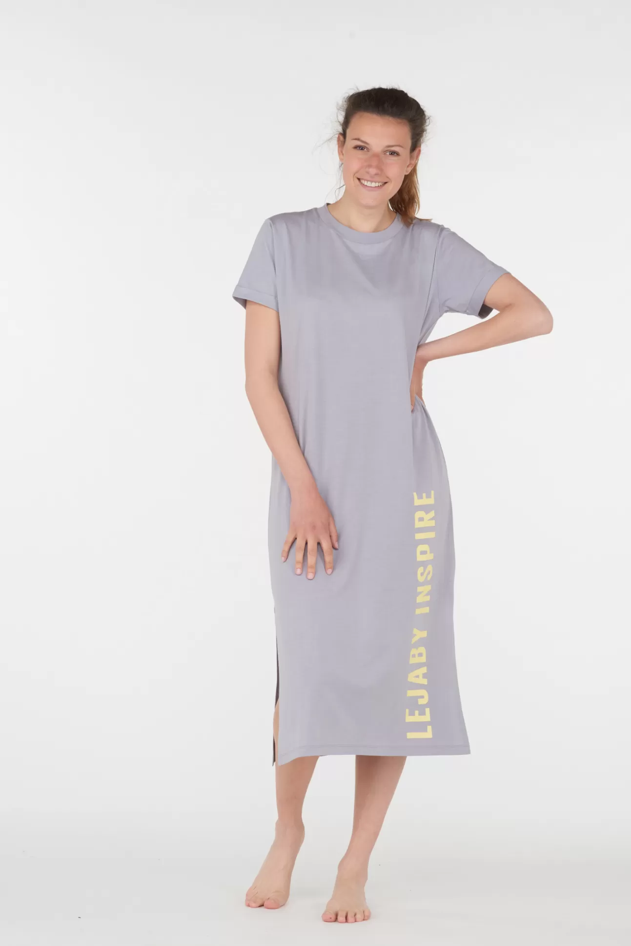 Maison Lejaby Robes T-Shirt Et Robes Pull*Robe T-Shirt Grise Clair Issue De Fibres V G Tales Galusha