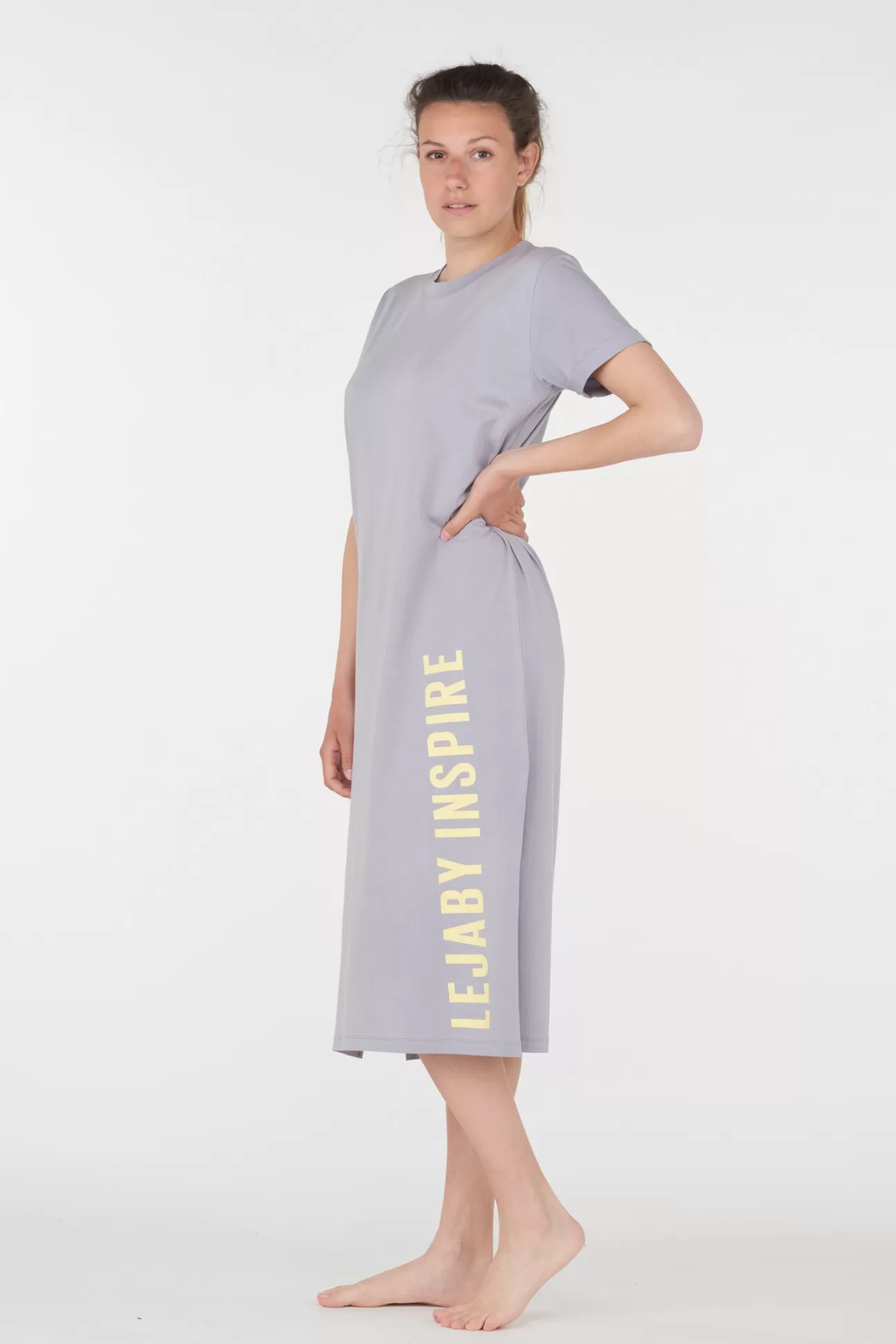 Maison Lejaby Robes T-Shirt Et Robes Pull*Robe T-Shirt Grise Clair Issue De Fibres V G Tales Galusha