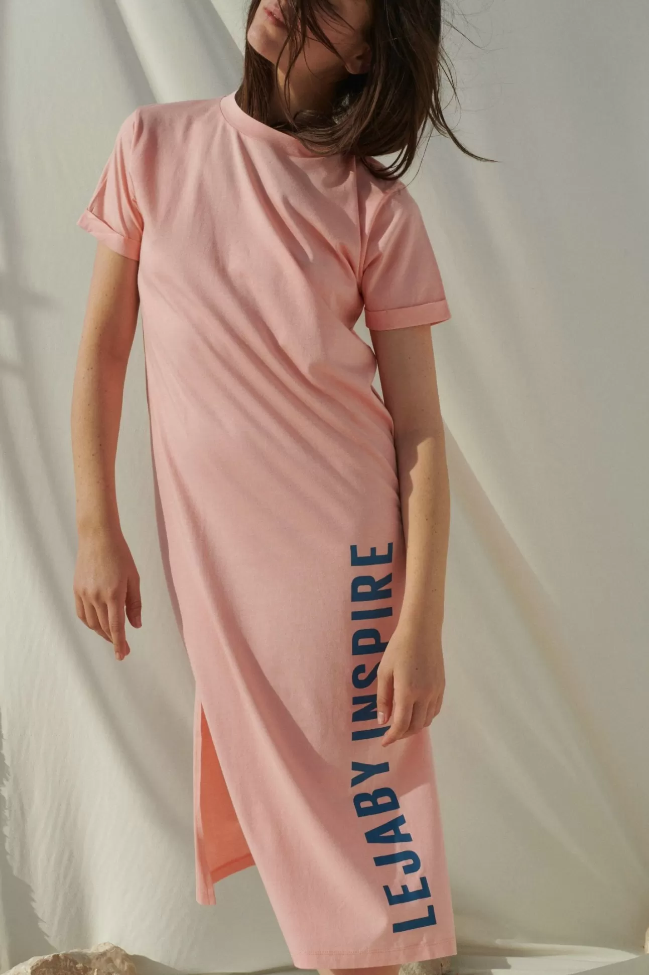 Maison Lejaby Robes T-Shirt Et Robes Pull*Robe T-Shirt Rose Clair Issue De Fibres V G Tales Abricot