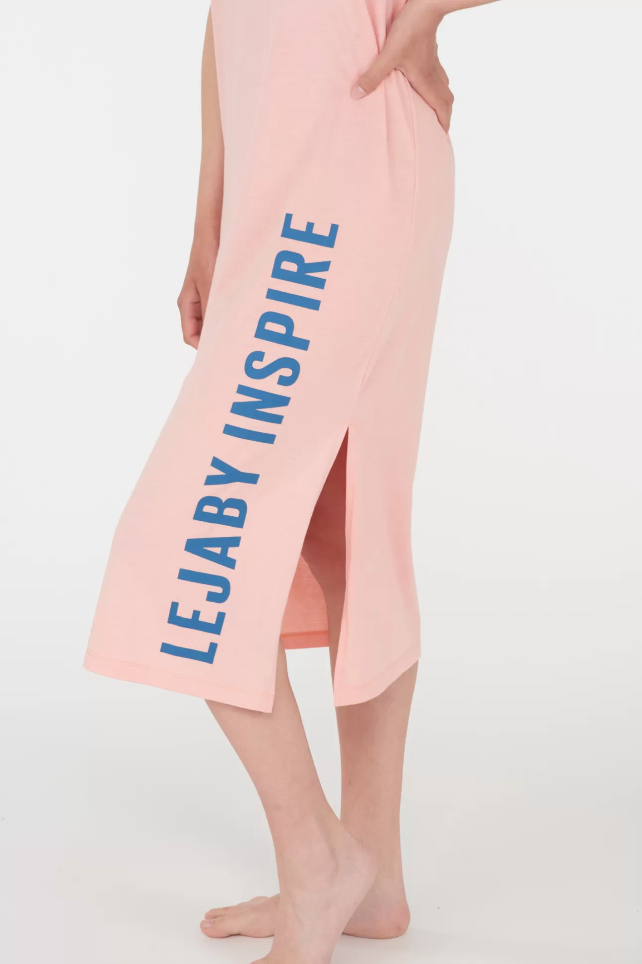 Maison Lejaby Sporty Chic*Robe T-Shirt Rose Clair Issue De Fibres V G Tales Abricot