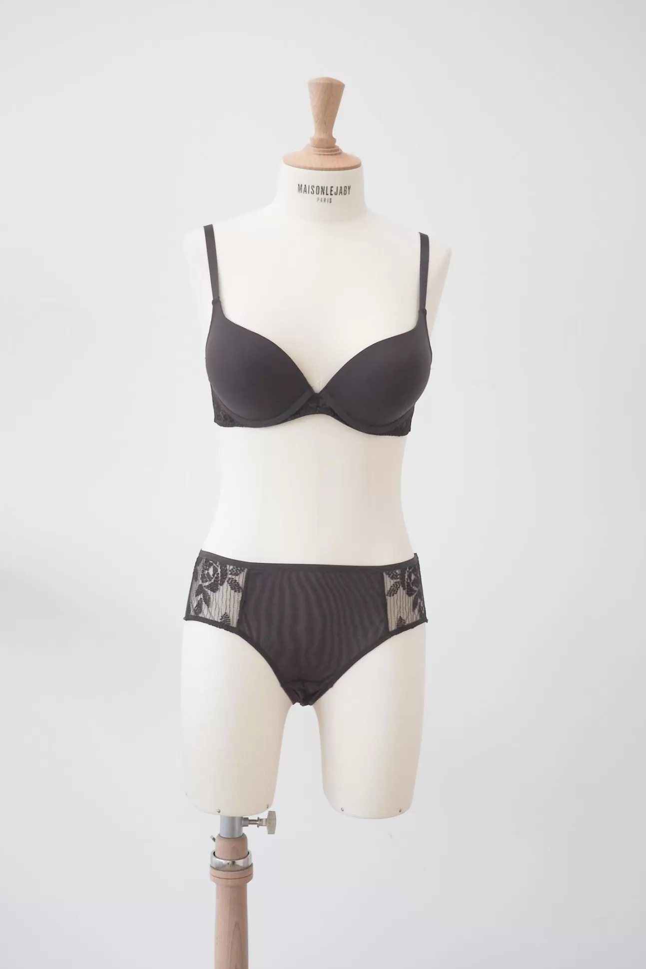 Maison Lejaby Shorty*Shorty Brod Noir Cafe Noir