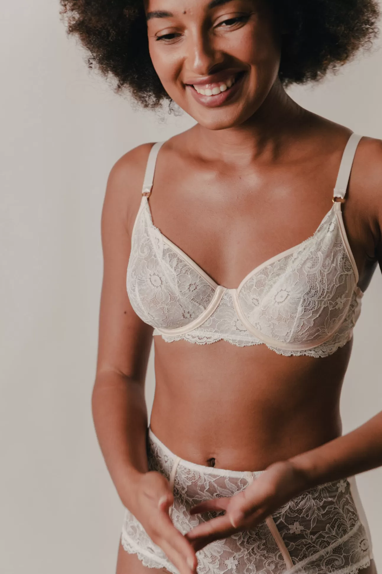 Maison Lejaby Avec Armatures*Soutien-Gorge Armatur En Dentelle Beige Ros Rose Lacte