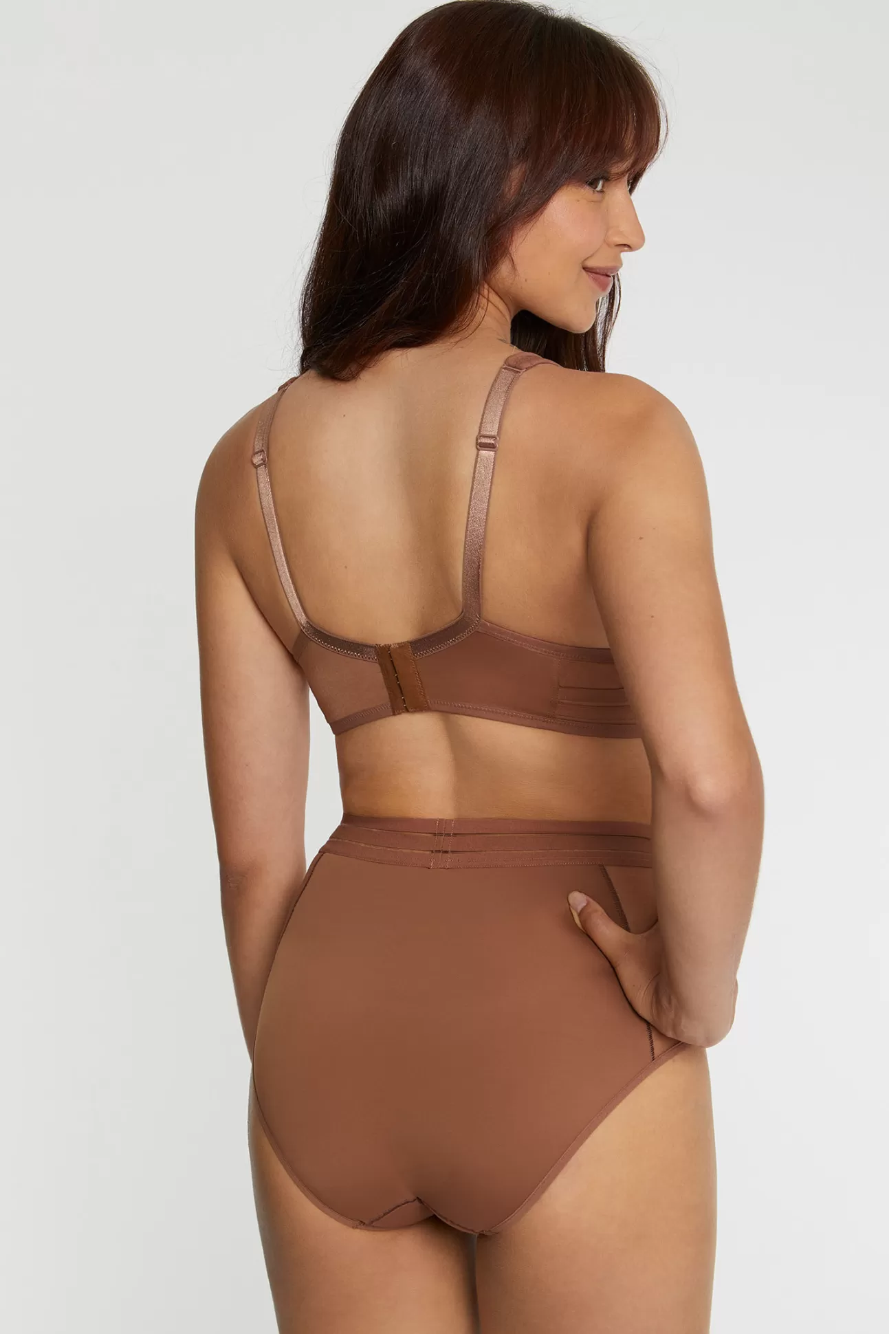 Maison Lejaby Avec Armatures*Soutien-Gorge Avec Armatures Grandes Tailles Marron En Lycra® Cocoa