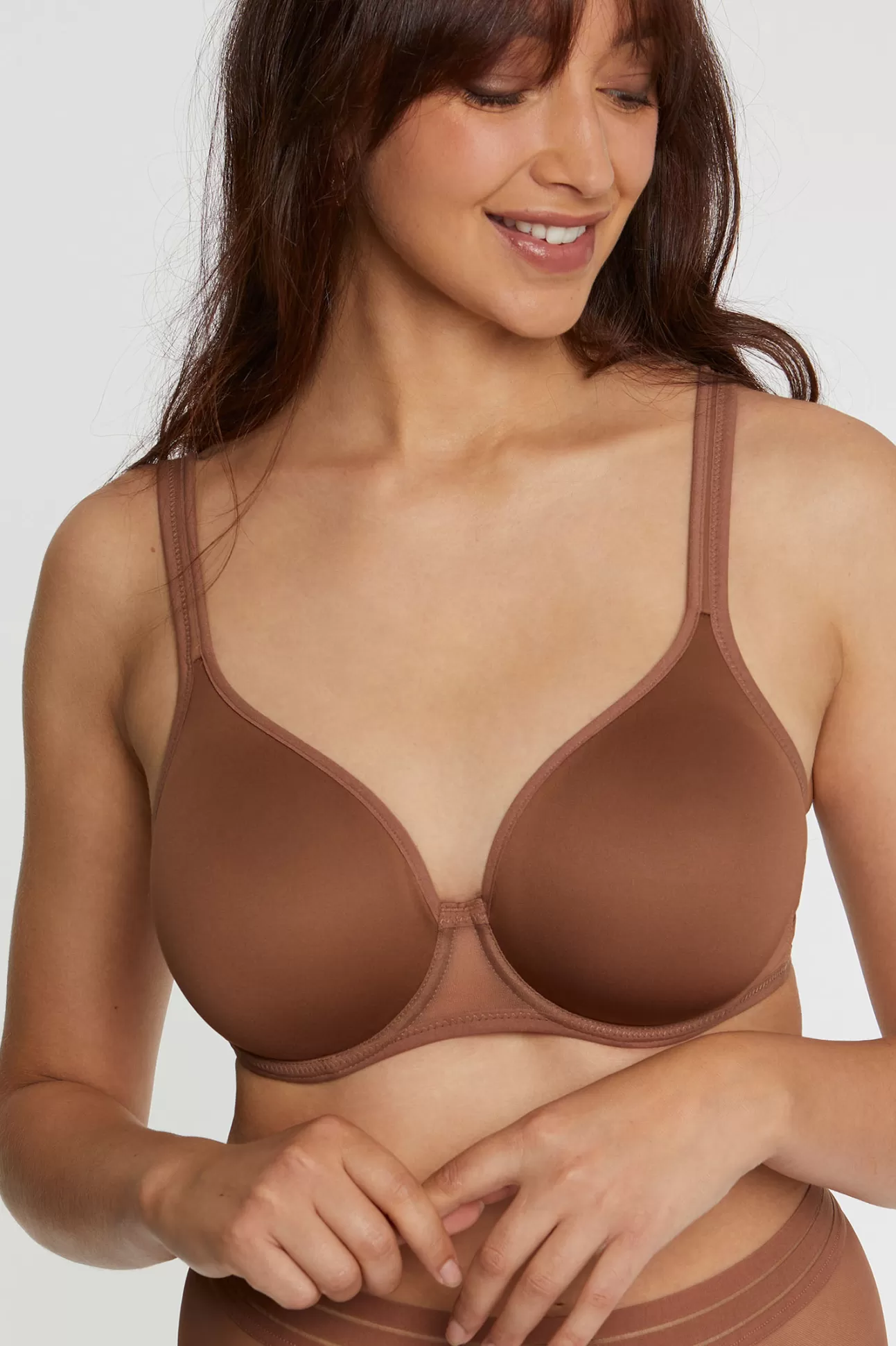 Maison Lejaby Avec Armatures*Soutien-Gorge Avec Armatures Grandes Tailles Marron En Lycra® Cocoa