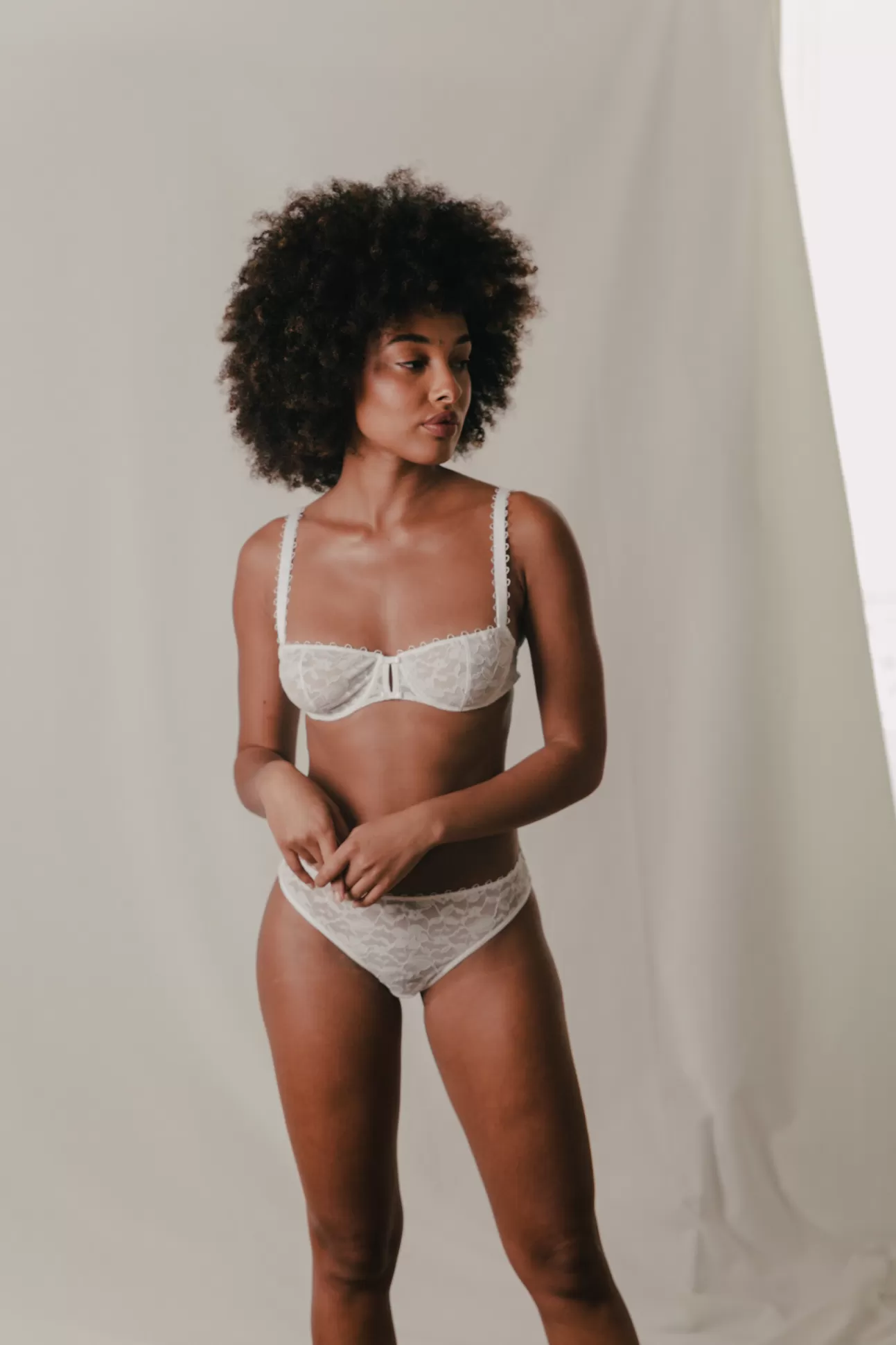 Maison Lejaby Corbeille Mousse*Soutien-Gorge Corbeille Sans Mousse En Dentelle Blanc