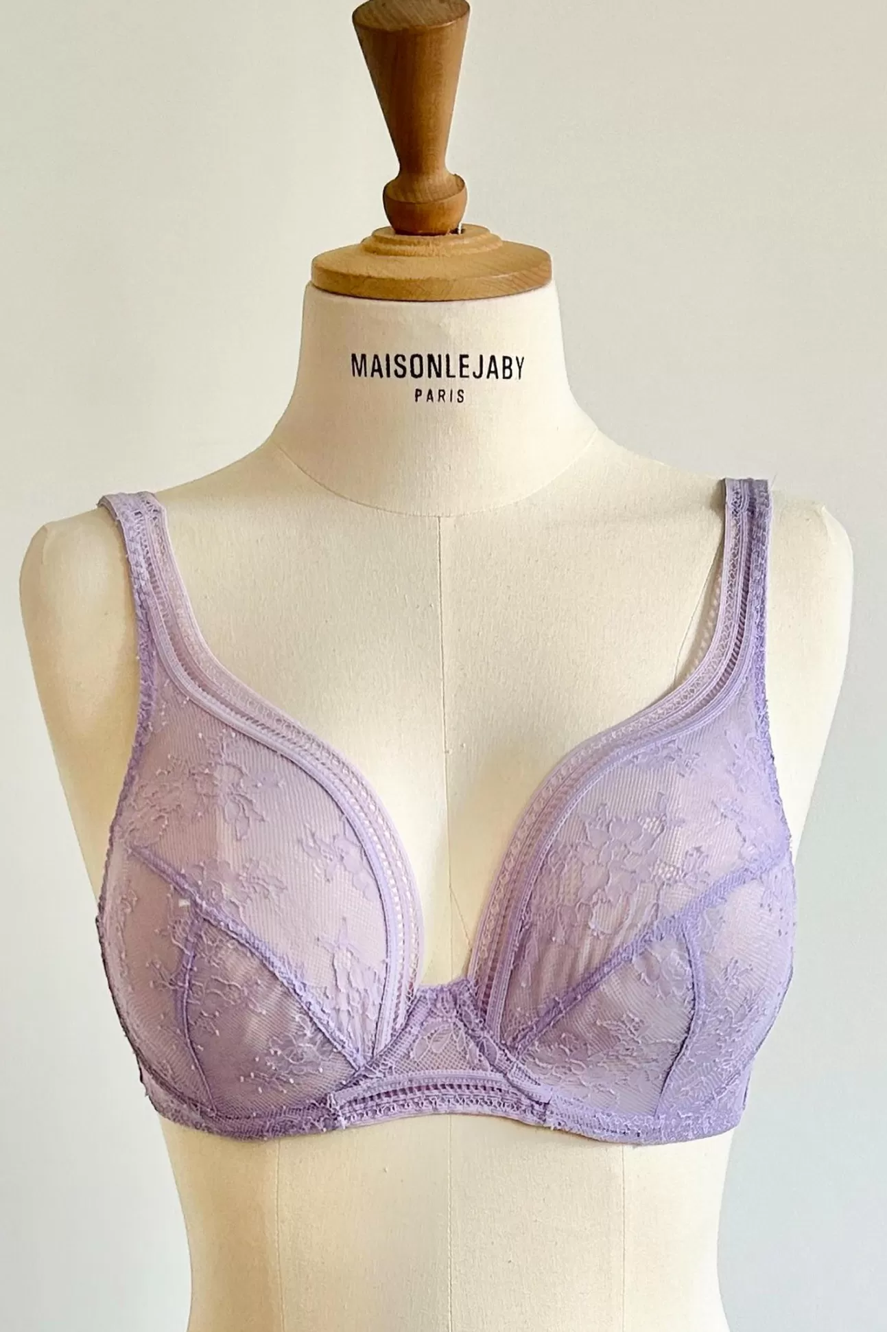 Maison Lejaby Miss Lejaby*Soutien-Gorge Triangle Grande Taille Parme En Dentelle Pensee