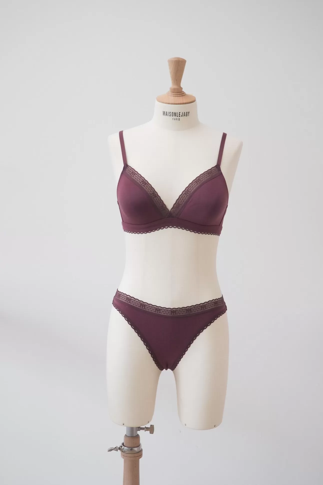 Maison Lejaby La Petite Lejaby*Soutien-Gorge Triangle Sans Armatures Bordeaux Issu De Fibres V G Tales Burgundy