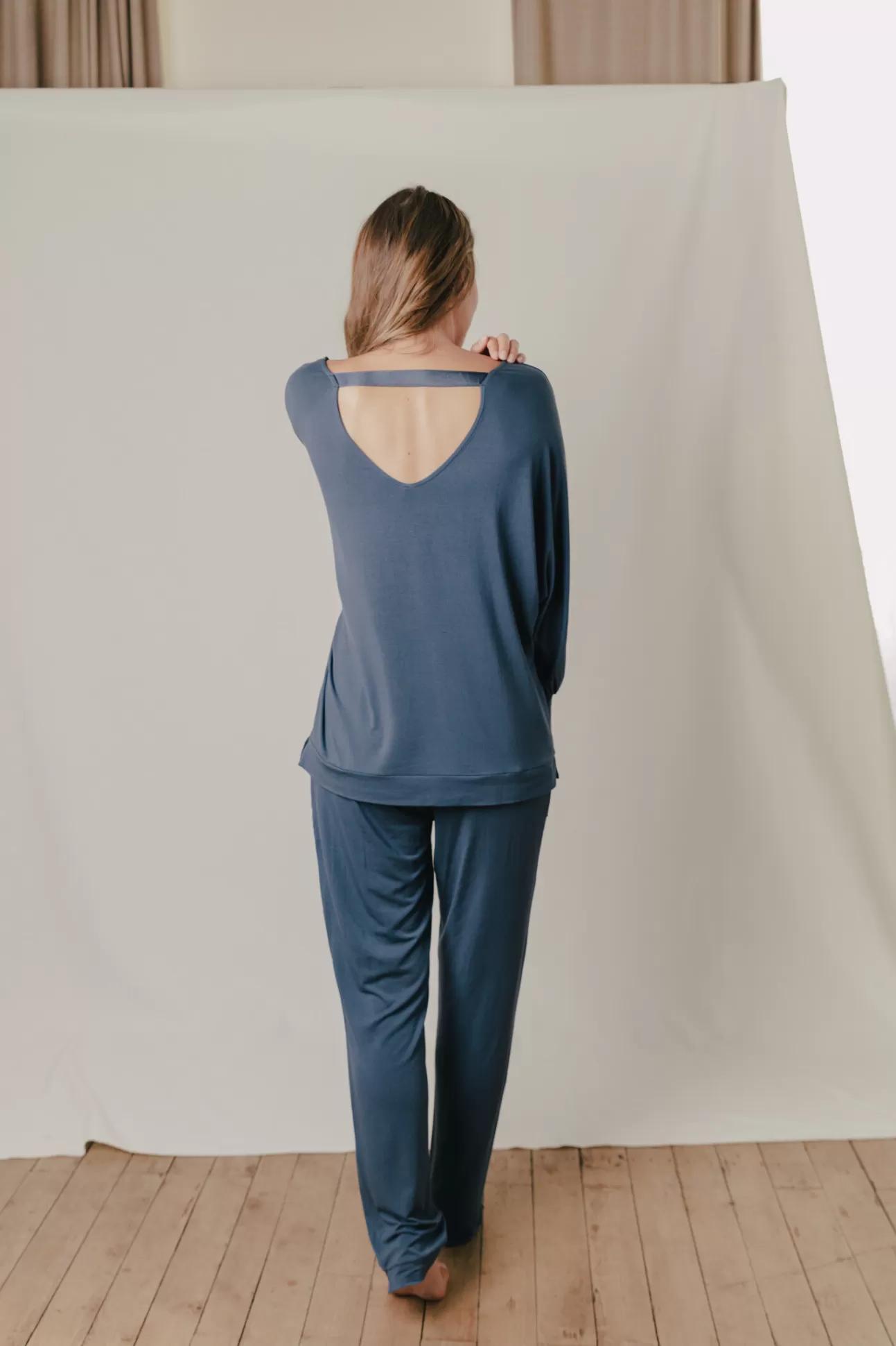 Maison Lejaby Pyjama*Sweat Bleu Issu De Fibres V G Tales Bleu Stone