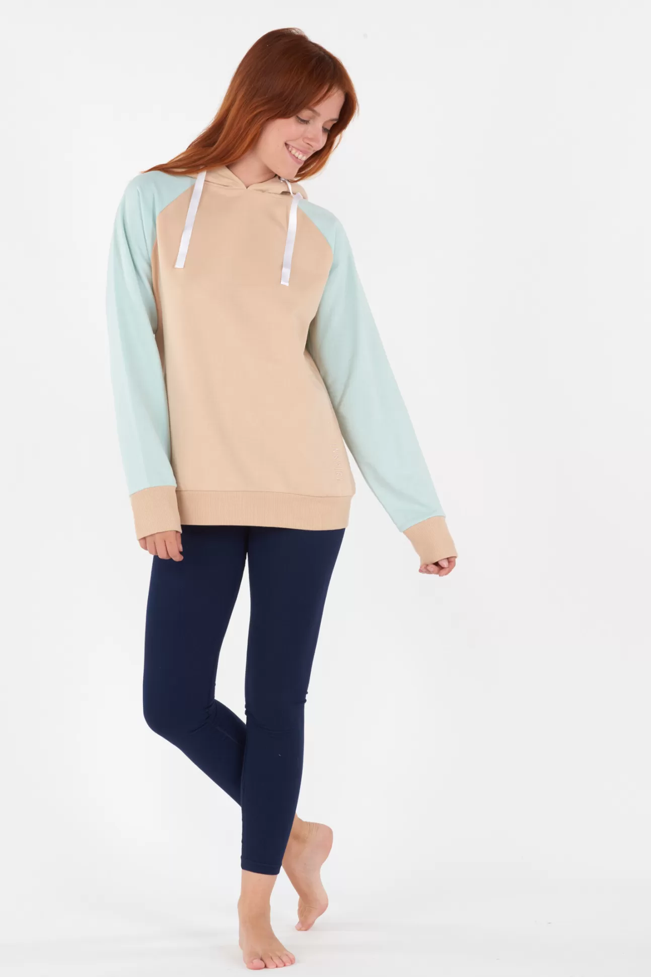 Maison Lejaby Blockcolor*Sweat Capuche Clair Beige